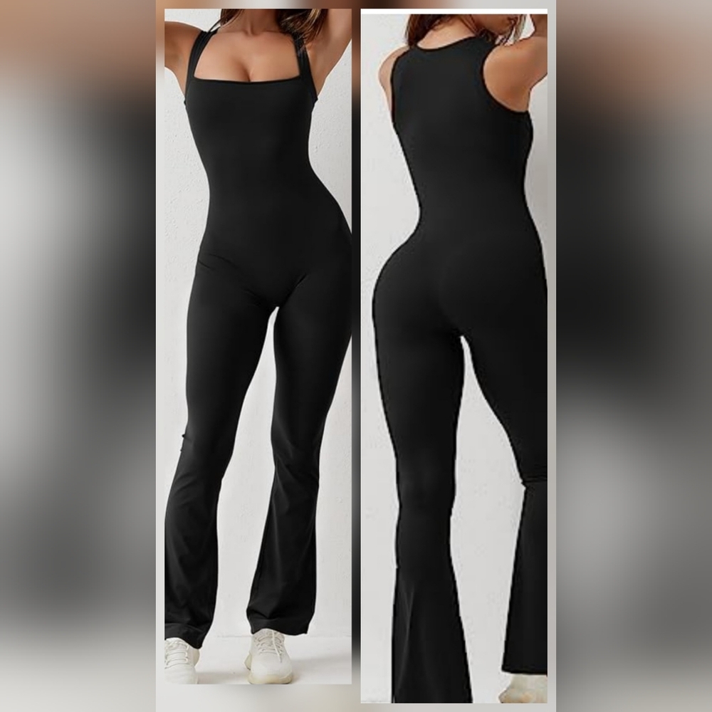 Qinsen Sleek Black Jumpsuit, NWT